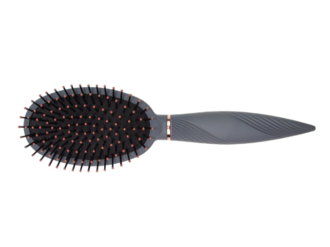 Šedý oválný kartáč na vlasy Leedi Brush