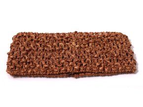 Elastická čelenka síťovaná - široká, tmavé barvy